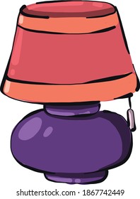 Lámpara para para cama, ilustración, vector sobre fondo blanco.