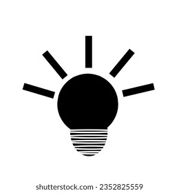 Lamp in black colour isolated