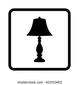 lamp  - black vector icon
