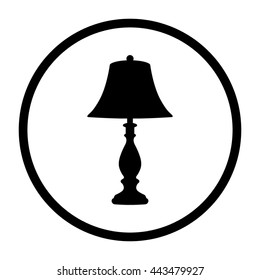 lamp  - black vector icon