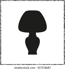 Lamp -  black vector icon