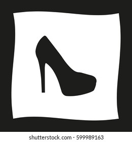 lamp -  black vector icon