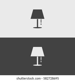 Lamp black and white icons.illustration isolated vector sign symbol 