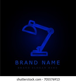 Lamp blue chromium metallic logo