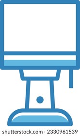 Icono azul de la lámpara - Icono único, vector