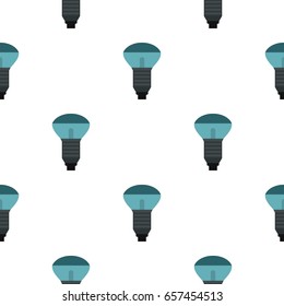 Lamp with blue light pattern seamless background in flat style repeat vector illustration