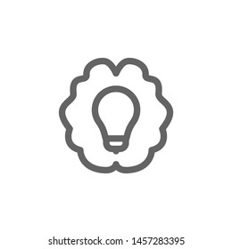 Lamp brain icon. Element of simple icon
