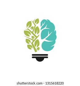 lamp brain logo template
