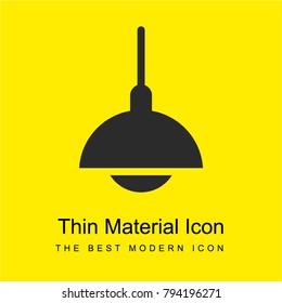Lamp bright yellow material minimal icon or logo design