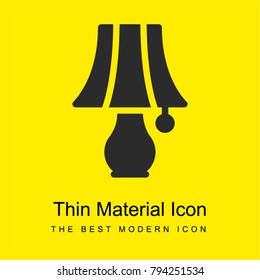 Lamp bright yellow material minimal icon or logo design