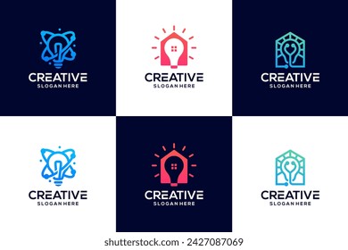 Lamp or bulb combination with molecule atom and home design