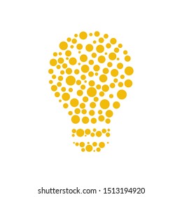 lamp bulb dots vector design illustration