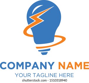 lamp bulb energy logo template