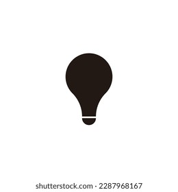 Lamp, bulb geometric symbol simple logo vector