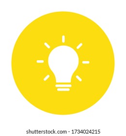 lamp bulb icon isolated vector