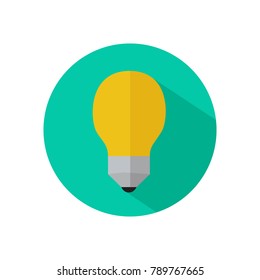 Lamp or bulb icon isolated vector illustration on white transparent background