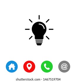 Lamp bulb icon symbol Vector