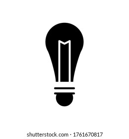 lamp bulb icon vector glyph style
