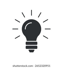 Lamp bulb icon. Vector illustration.