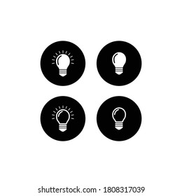 lamp bulb icon vector symbol isolated illustration white background