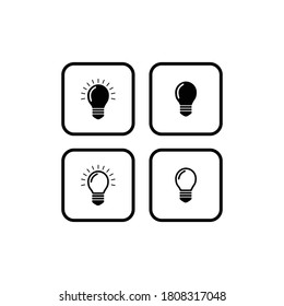 lamp bulb icon vector symbol isolated illustration white background