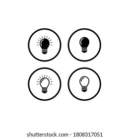 lamp bulb icon vector symbol isolated illustration white background