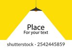 Lamp bulb Icon.Modern interior.Vector Isolated Lamp.Place for your text.