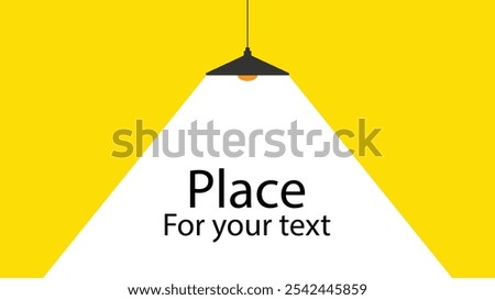 Lamp bulb Icon.Modern interior.Vector Isolated Lamp.Place for your text.