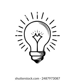 Lamp, bulb, idea icon illutration