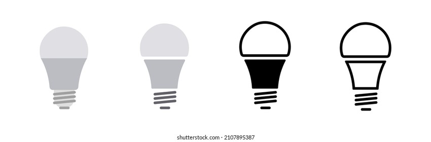 lamp bulb idea icon. vector design isolated on white background.