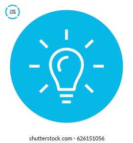 lamp bulb line vector icon