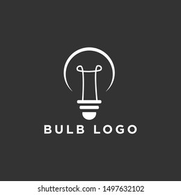 lamp bulb logo icon design vector