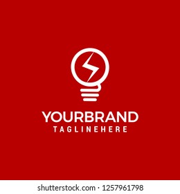 Lamp Bulb Logo Icon Set Vector Template