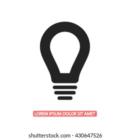 Lamp bulb vector flat  