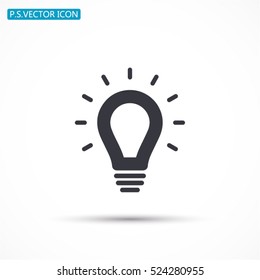 Lamp bulb vector flat  .