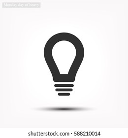 Lamp bulb vector flat  .