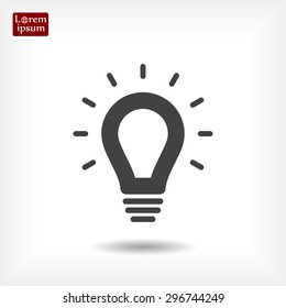 Lamp bulb vector flat  .VECTOR ICON 10 eps