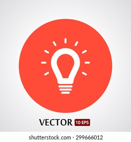 Lamp bulb vector flat  .VECTOR ICON 10 eps