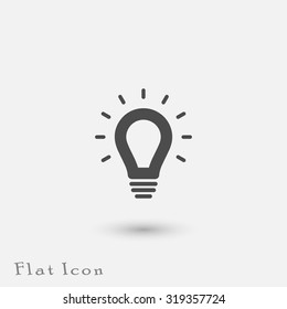 Lamp bulb vector flat  .VECTOR ICON 10 eps