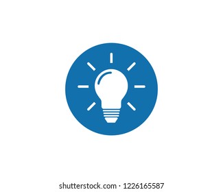 Lamp bulb vector icon isolated 