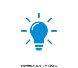 Lamp bulb vector icon isolated 