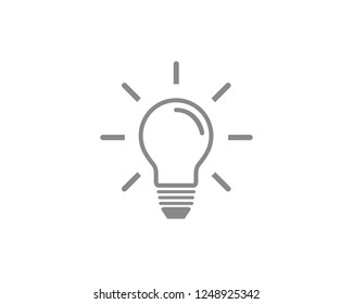 Lamp bulb vector icon isolated . symbol for web site Computer and mobile vector.