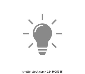 Lamp bulb vector icon isolated . symbol for web site Computer and mobile vector.