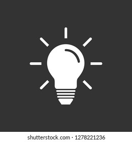 Lamp bulb vector icon isolated 