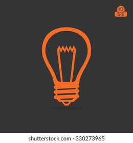 Lamp buld icon, vector illustration