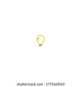 Lamp, bulp idea logo icon design concept vector illustration