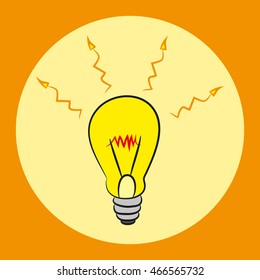 The lamp burns brightly