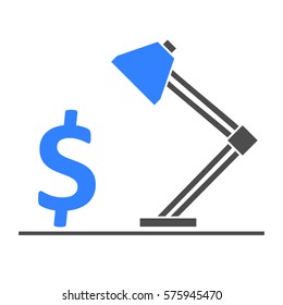 Lamp. Business icon on a white background