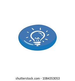 Lamp button lighting icon.Vector