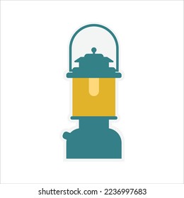 Lamp For Camping Vector Illustration